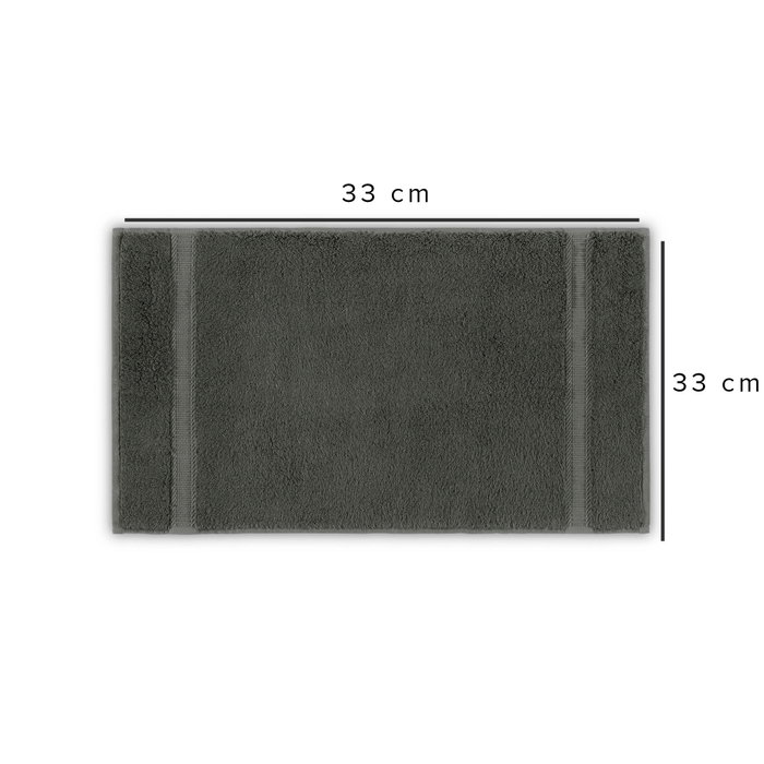 Mijölnir Toalla de Lavado Antracita 33x33 cm, Algodón y Lyocell, Suave y Absorbente, Lujosa para Baño